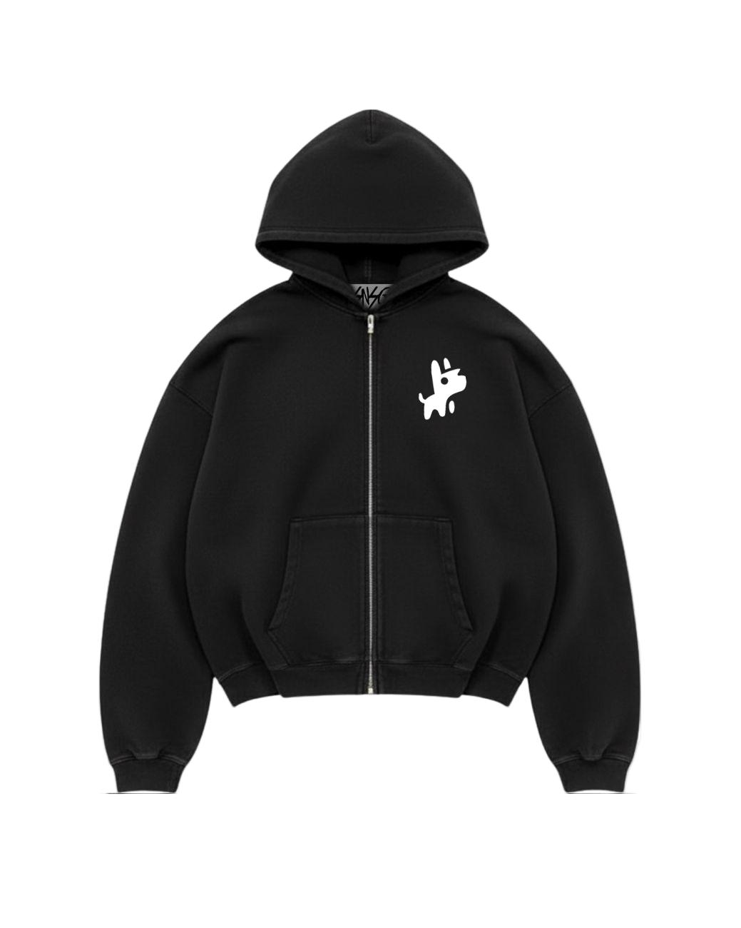 Classic Zip Up Hoodie Black